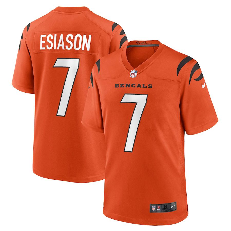Men Cincinnati Bengals 7 Boomer Esiason Nike Orange Retired Player Alternate Game NFL Jersey